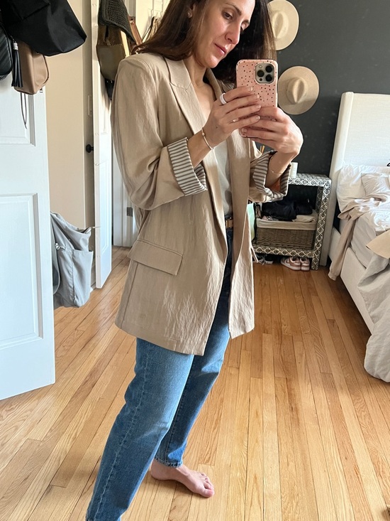 Zara Jackets & Blazers - Zara Light Beige Oversized Women's Blazer